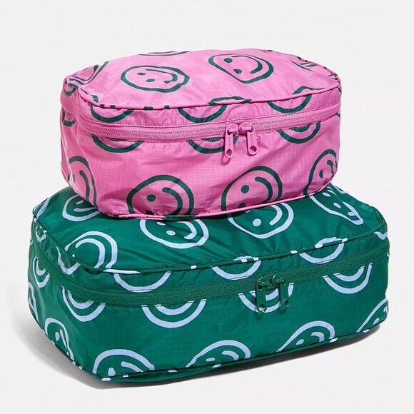 NWT Baggu Packing Cube Set - Happy Mix (Raspberry Happy, Forest Happy) - Picture 1 of 9